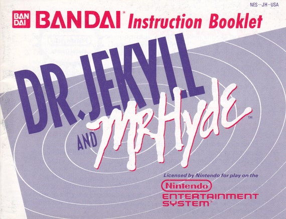 Dr Jekyll And Mr Hyde Nintendo Nes Original Manual Only Etsy Dr Jekyll And Mr Hyde Nintendo Nes Original Manual Only Etsy