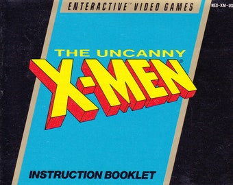 The Uncanny X-Men - Nintendo NES - Original MANUAL ONLY - Authentic - Instruction Booklet