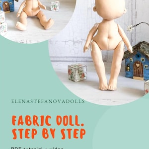 8 inch doll pattern ,Doll body PDF,  rag doll patterns, Soft Doll Pattern,pattern doll .Tutorial sewing dolls for beginners. Easter