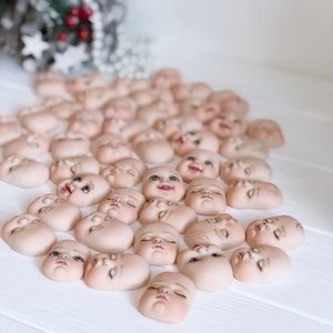 6 persons dolls for making a plush doll.  Made to order.  Parts of the doll.  Face for teddy dolls.  The sculptural faces of the doll.
