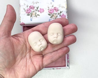 Doll Faces: Living Doll Baked Plastic Blanks (Set of 2)