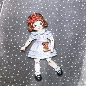 Articulated Paper Doll Prints.Printable paper dolls.Articulated paper doll template paper dolls download,digital prints,book of shadows