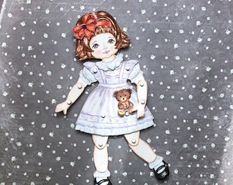 Articulated Paper Doll Prints: DIY Craft Project (Digital Download)