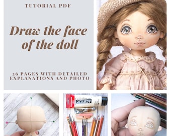 How to draw the face of a textile doll Tutorial on creating a doll for beginners.Master-class face handmade dolls.
