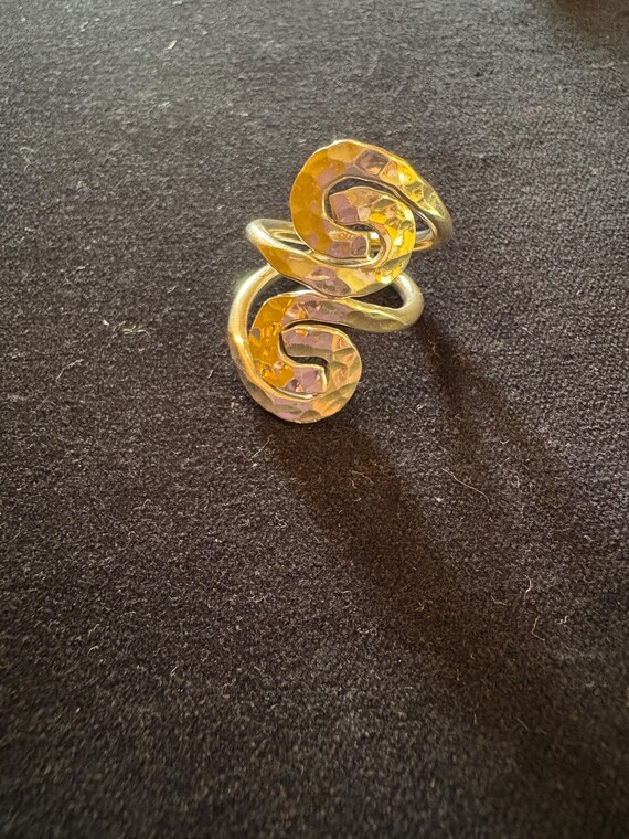 Sterling Silver Scroll Size 7 Ring - image 2