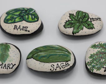 Herb Garden Marker Rocks (SKU#1538)
