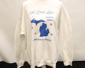 Lakes Michigan Graphic Sweatshirt - Always Fresh Sometimes Frozen Crewneck (SKU#1250)