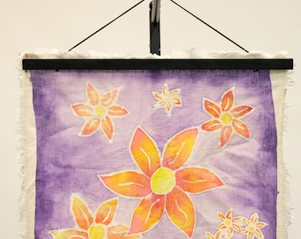 Batik con flores naranjas y rosas (SKU#1431)