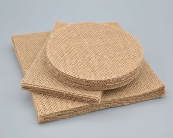 Lot 30 Jute Burlap Sheets Placemats for DIY Crafts Rustic Wedding Table Decor Coasters