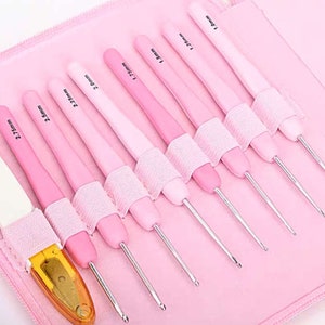 Lace Crochet Hooks Set Knitting Needles Tool Kit with Bag For Beginner