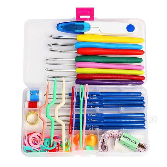 Basic Crochet Knitting Tools Notions Hooks Needles Markers Set for DIY  Starter 