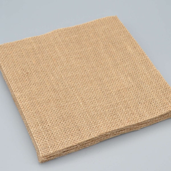 Lot 10 Square Jute Burlap Sheets Fabric for DIY Crafts Rustic Wedding Table Decor Placemats