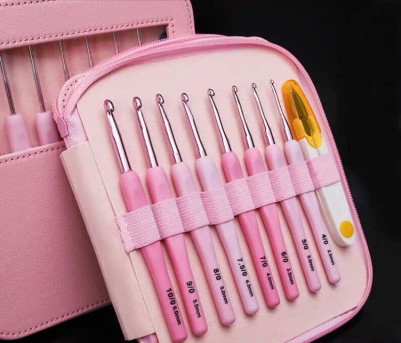 Crochet Hooks Set Knitting Needles Tool Kit with Bag For Beginner image 1