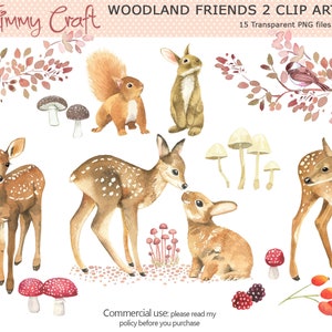 Puede incluir: Un conjunto de 15 ilustraciones de acuarela con animales del bosque, incluyendo ciervos, conejos, ardillas y p&aacute;jaros. Las ilustraciones est&aacute;n en un estilo suave y caprichoso y son perfectas para agregar un toque de naturaleza a tus proyectos.