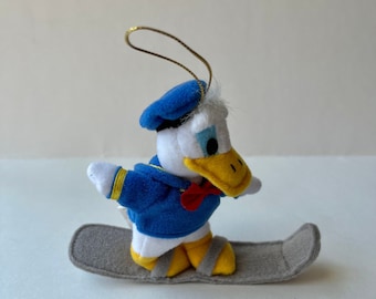 Plush Snowboard Donald Duck Ornament by Avon