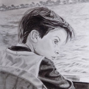 Custom Portrait in Pencil Charcoal Graphite