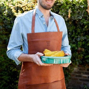 Personalised Distressed Leather Apron - Blacksmith Craft Aprons - Work Aprons - Personalized Apron - Butchers - Chef - BBQ