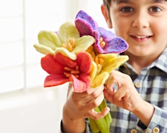 Felt Flower Bouquet - Bunch of Felt Flowers - Handmade