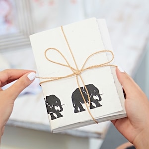 Briefpapierset olifantenmest - Fair Trade-schrijfset - Gerecycled en milieuvriendelijk papier - Cadeau voor schrijvers - Pen Pal Paper & Enveloppen