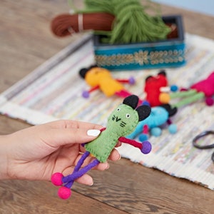 Mooki Mouse Brooch - Colourful Felt Gift