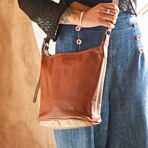 Personalised Leather Tote Bag - Zipped Shopper Bag
