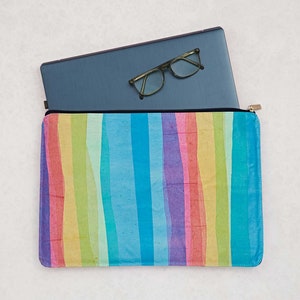 Recycled Plastic Rainbow 16 inch Laptop Case - Laptop Sleeve - Laptop Bag - Protective MacBook Pro 16 Inch Case - 16&quot; Laptop Sleeve