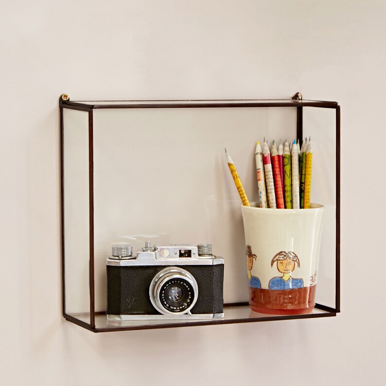 Hanging Glass Wall Shelf Box Shelves Glass Shelving Etsy Australia