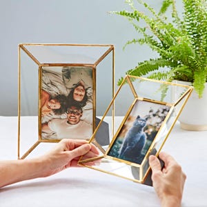 Recycled Glass And Metal Photo Frame - 4x6 Picture Frame - 5x7 Photo Frame - Industrial Frame - Sustainable 6x4 7x5 Inch Wedding Frame