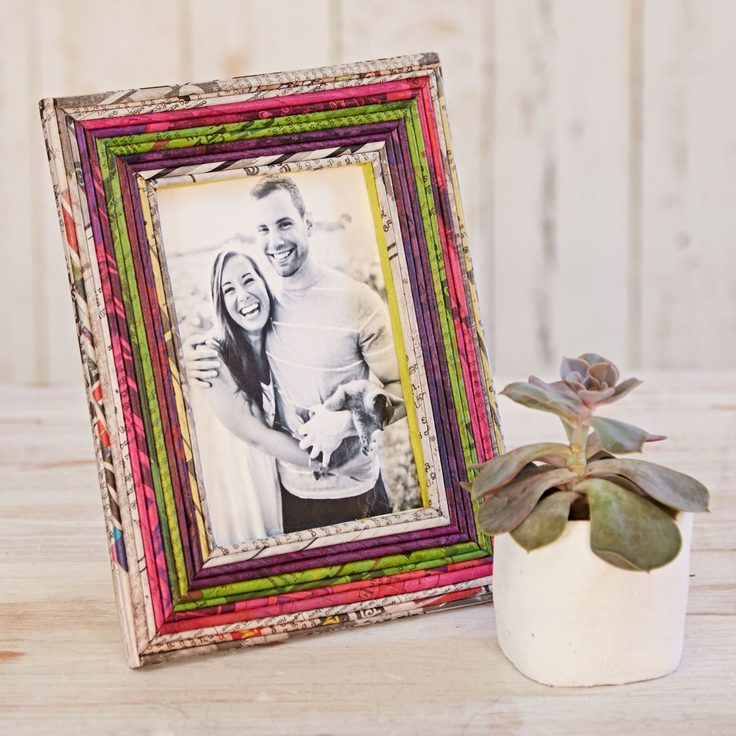 Recycled Newspaper Photo Frame 4x6 Picture Frame Paper Etsy