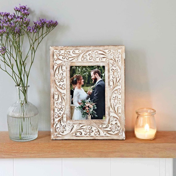 Mother of Pearl and Carved Bone Frame - 4X6 - Purpose Jewelry
