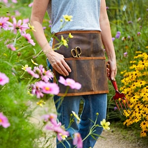 Personalised Buffalo Leather Tool Belt - Gardening Belt - Carpenter Belt - Work Belt - Personalised Leather Apron - Garden Accessories