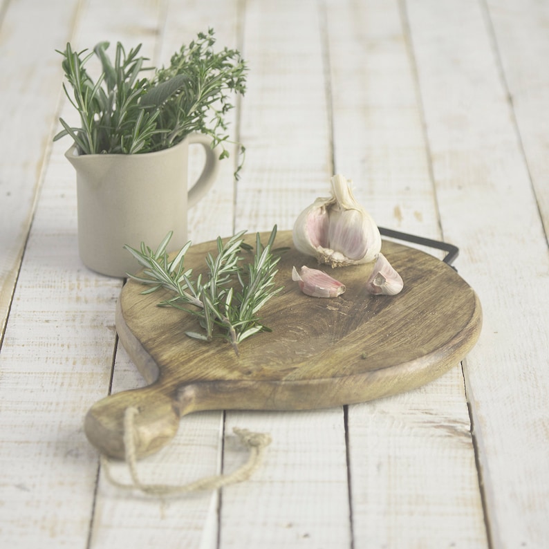 Handmade Mango Wood Round Chopping Board Cheese Board Etsy