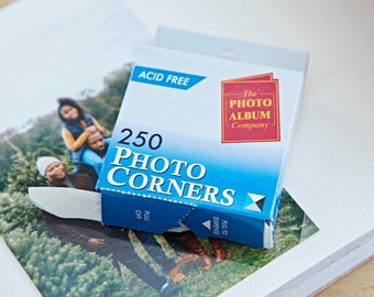 透明粘着式フォトコーナー250枚：無酸性
