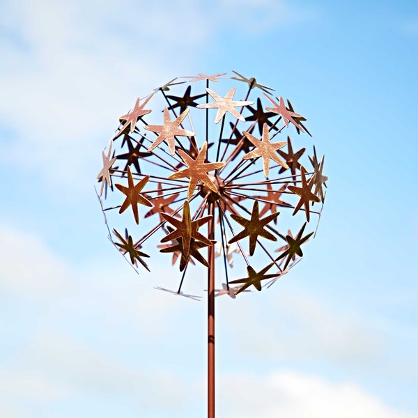 Metal Allium Flower Garden Stake Decoration - Outdoor Decoration - Metal Sculpture - Garden Accessory - For The Garden - Flowerbed Décor