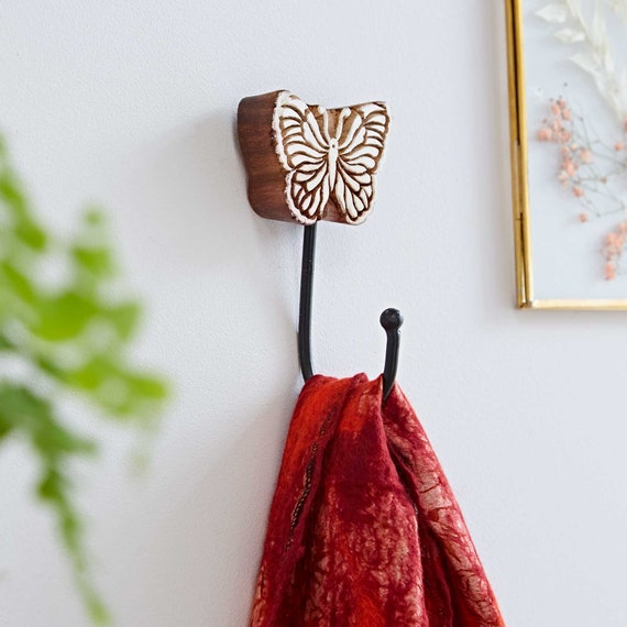 Carved Wooden Wall Hooks Wooden Hooks Hand Carved Wall Hook Coat
