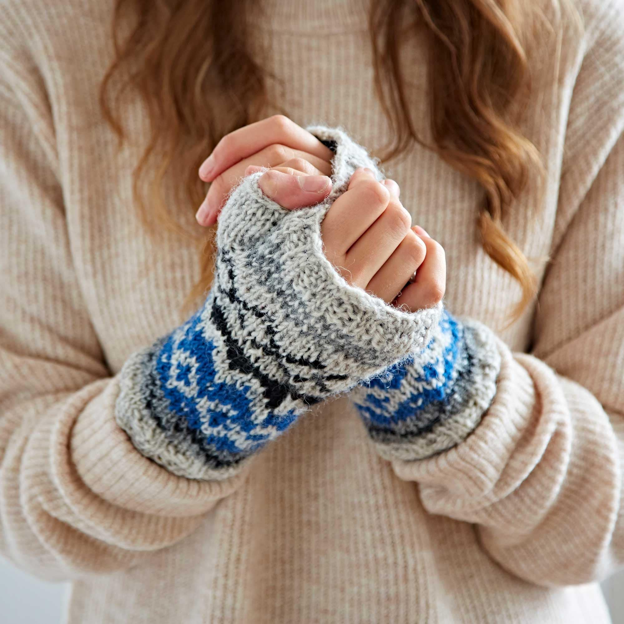 Gants d'hiver tricotés de Luxe, Gloves à pointe tactile