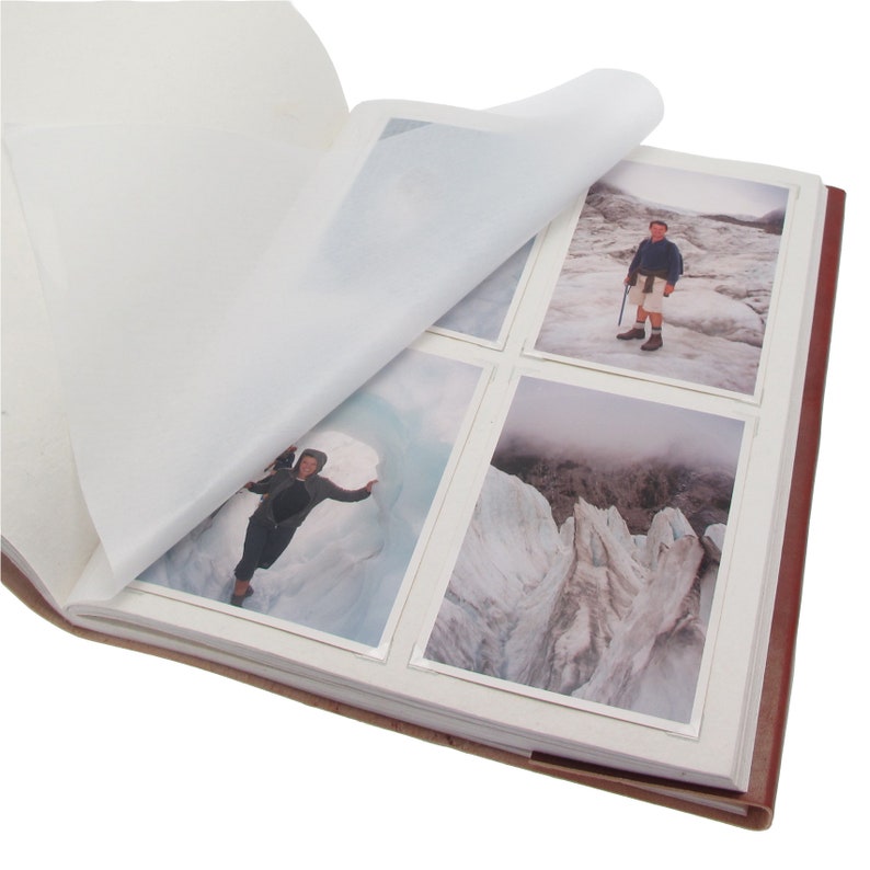 Album photo personnalisé en cuir effet vieilli Album photo en cuir Scrapbooking Album personnalisé Album personnalisé Album de mariage image 6