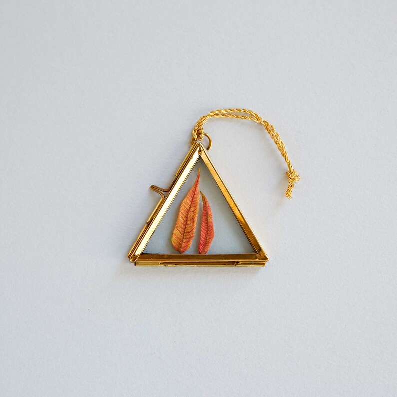 Triangular Hanging Photo Frame Glass and Metal Picture Frame Etsy UK