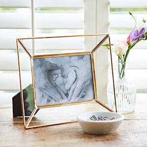 Recycled Glass And Metal Photo Frame 4x6 Picture Frame 5x7 Photo Frame Industrial Frame Sustainable 6x4 7x5 Inch Wedding Frame image 5