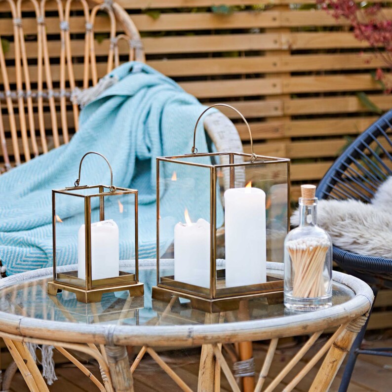 Handmade Candle Lantern Antique Effect Brass Storm Lantern Etsy UK