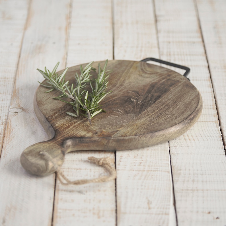 Handmade Mango Wood Round Chopping Board Cheese Board Etsy UK