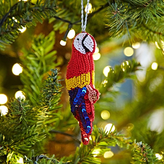 Beaded Parrot Christmas Decoration Quirky Home Décor - Etsy Hong Kong