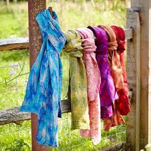 Felt and Silk Scarf - Lightweight Winter Scarf - Scarves for Women - Gift for Mom/Mum - Mother&#39;s Day