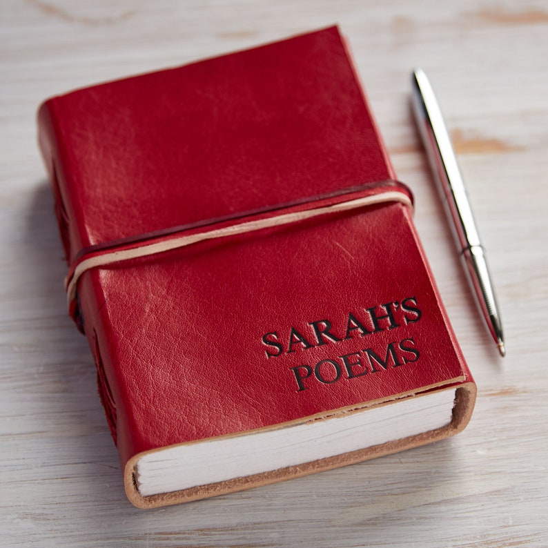 Personalised Coloured Leather Journal Personalized Leather Etsy