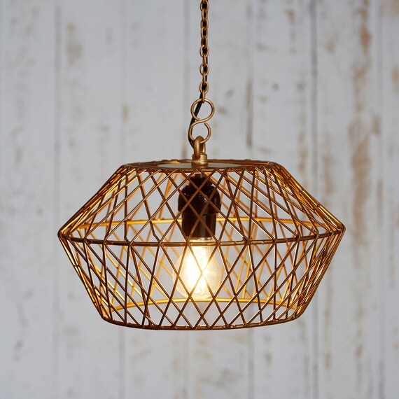 Geometric Pendant Wire Ceiling Light Hanging Lights Wire Pendant Lighting Industrial Kitchen Lighting Restaurant Dining Retro