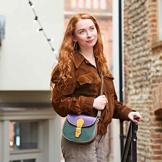 Fair trade leather crossbody bag hotsell