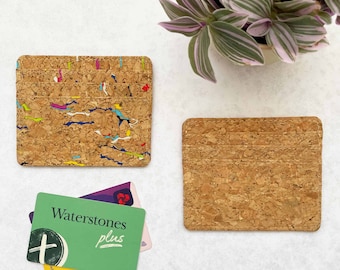 Natural Cork Credit Card Holder - Sustainable Travel Card Holder - Gift - Cash Holder Wallet - Vegan Friendly