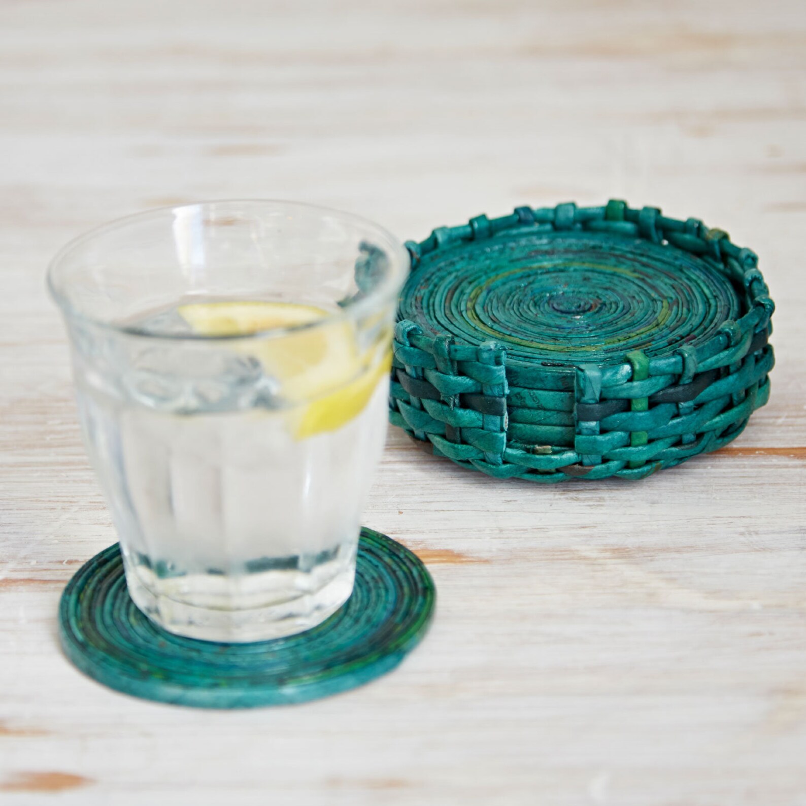 Recycled Newspaper Coaster Set of Six Multicoloured Coasters Etsy UK