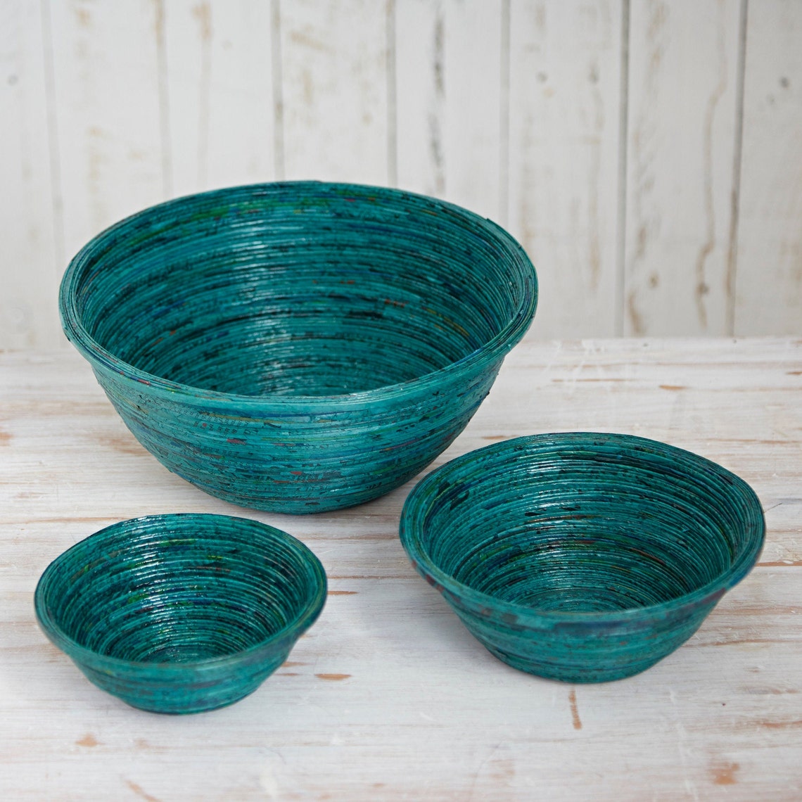 Recycled Newspaper Bowls Paper Bowls Handmade Bowl Etsy