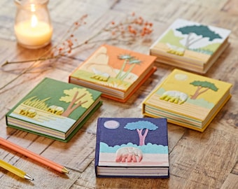 Handmade Elephant Dung Pocket Notebook - Recycled and Sustainable Paper - Elephant Gift - Journal - Hardback Notebook - Elephant Poo Paper